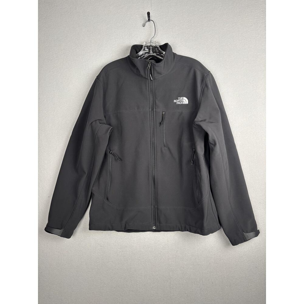 The North Face Windwall Jacket Mens Medium Black Softshell Windbreaker Full Zip